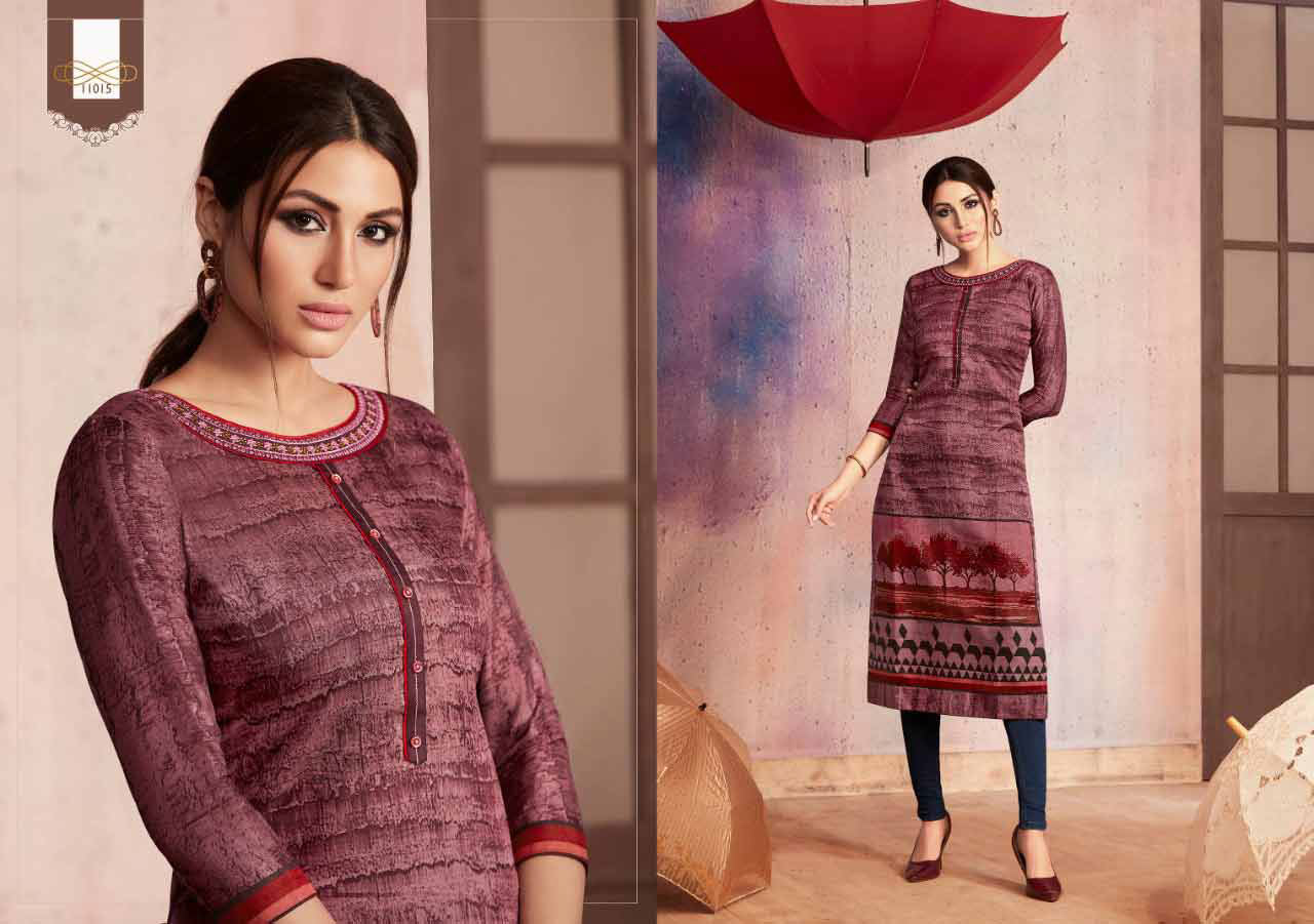 Kajree Dark Fantasy Vol-6 Rangoli Print Kurti Kajree Dark Fantasy Vol-6 Rangoli Print Kurti